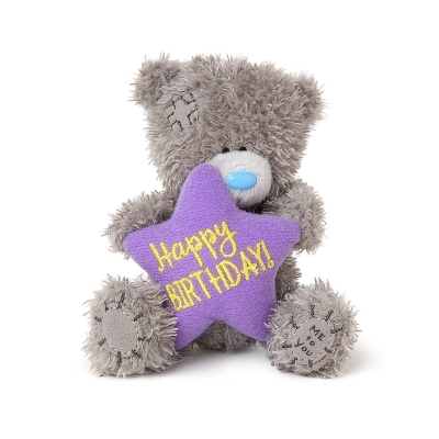 Purple Happy Birthday Bear