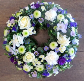 Purple/Lilac & White Wreath