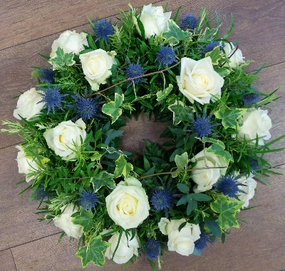 White Rose & Thistle Wreath