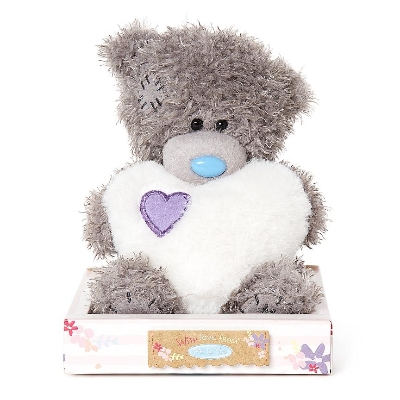 Bear with Purple & White Heart
