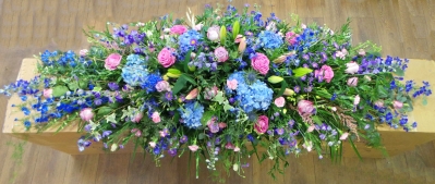 Coffin Spray Country Blue and Pink
