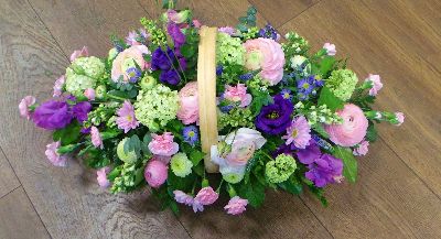 Pink,Lilac & Purple  Basket.