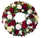 Wreath  Red & White