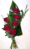 6 Red  Roses Tied