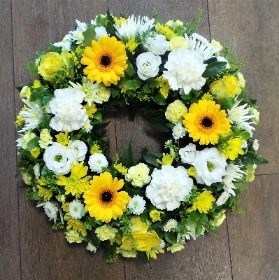 Wreath  Yellow & White