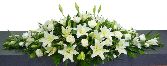 Coffin Spray of  White Lilies and Roses