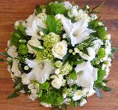 White & Green Posie Pad