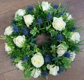 White Rose & Thistle Wreath