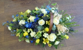 Blue, Yellow & White Basket