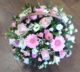 Pink & White Basket