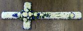 Sympathy Cross  Blue & White