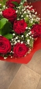 12 Red Roses with Gypsophlia