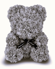 Large Grey Rose Bear